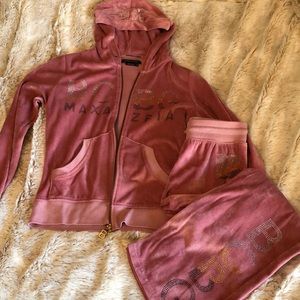 BCBG velour sweatsuit
